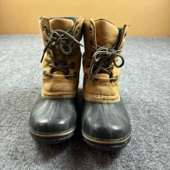 SOREL Women’s Slimpack II Lace Up Winter Snow Boot Tan/Black size: 8 - Picture 3 of 15
